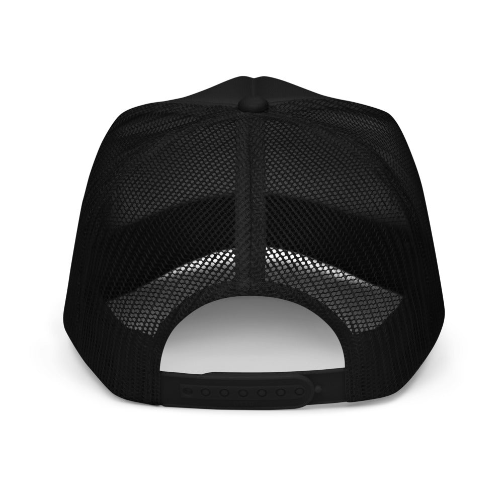 Black Skully Trucker Hat